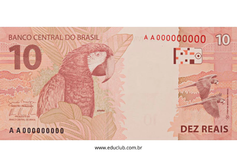Nota de 10 reais para imprimir | Educlub